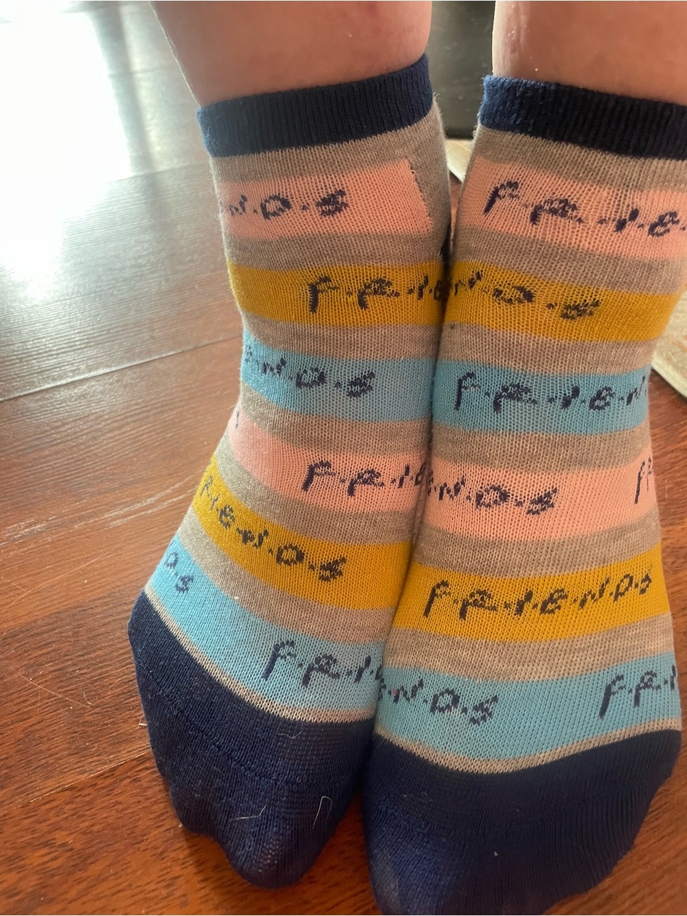 Used Striped 'Friends' Ankle Socks